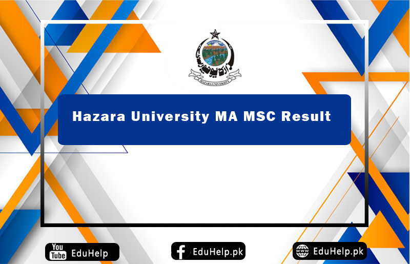 Hazara University MA Result Part 1, 2 www.hu.edu.pk