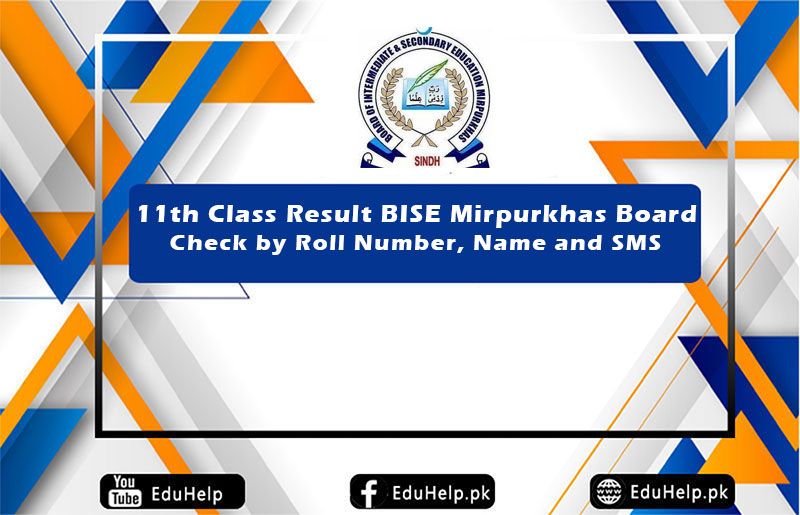 BISE Mirpurkhas 11th Result HSC Part 1 Online Check
