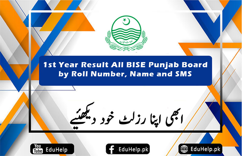 1st Year Result All BISE Punjab Board by Roll Number