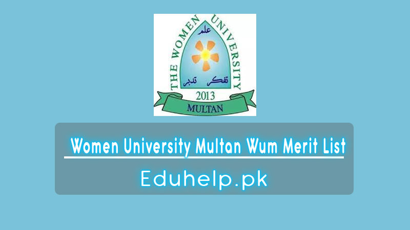 women university multan Wum merit list