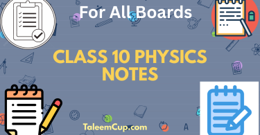 Class 10 Physics Notes