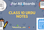 Class 10 Urdu Notes