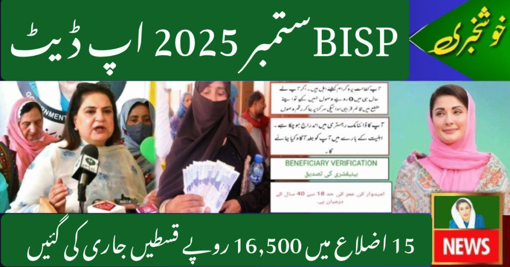 BISP Update November 2025: Rs. 16,500 Installments Released in 15 Districts